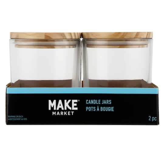 6 Packs: 2 ct. (12 total) 8oz. Clear Candle Jars by Make Market&#xAE;
